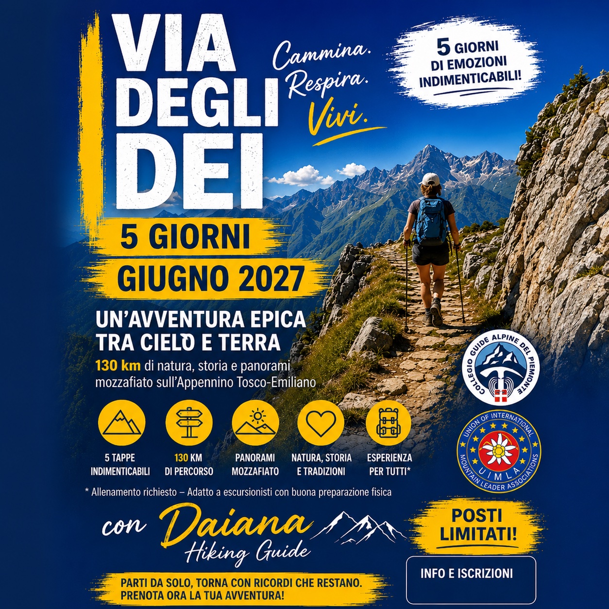 Via degli Dei 2027 — locandina ufficiale